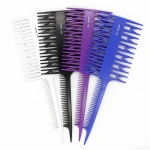 DINSHINE New Design Multi-purpose Double Tooth Combs Plastic Wide Tooth Hair comb