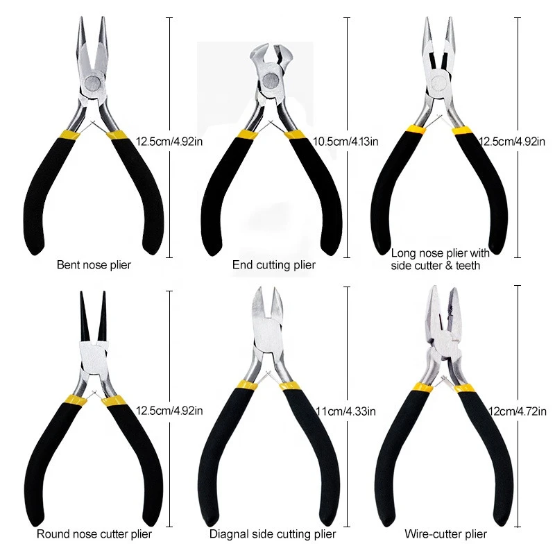 DIY hand-made mini 4 inch manual wire cutters a variety of needle nose pliers
