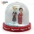 Import DIY special moments home decor couple snow globe mini glitter photo frame snow globe plastic water dome snow crystal ball from China