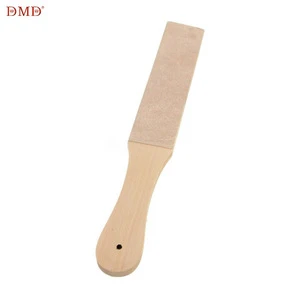 DMD Leather Knife Sharpener Sharpening Strop With Wooden Handle  Handmade and Sharpening Wax For Home Knives sharp