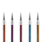 Double Ended Nail Art Brushes Nail Dotting Pen Nail Art Point Drill Drawing Tools Set