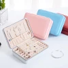 Dropshipping Service Custom Jewelry Packaging Box Logo Printing Zipper Small Travel Case Jewellery Organizer with Pouch