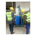 Drum dismantling plant Vertical cutting machine Semi-automatic waste oil barrel cover  cutter barrel contained material