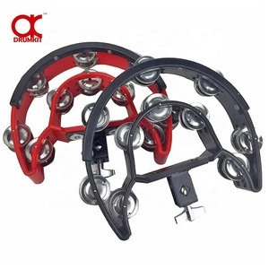 Drumkit instruments professional percussion  mountable ABS plastic tambourines for drumming