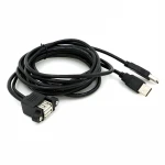 Dual usb 2.0 A male to A female panel mount extension cable with screw lock