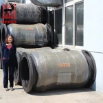 Durable flexible marine discharge rubber hose with steel flange