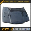 E36 4D M Style Car Carbon Fiber engine Hood for BMW E36