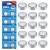 Import EBL 10 Packs 1.5V LR44 Button Cell  Alkaline Coin Battery For Car Key from China