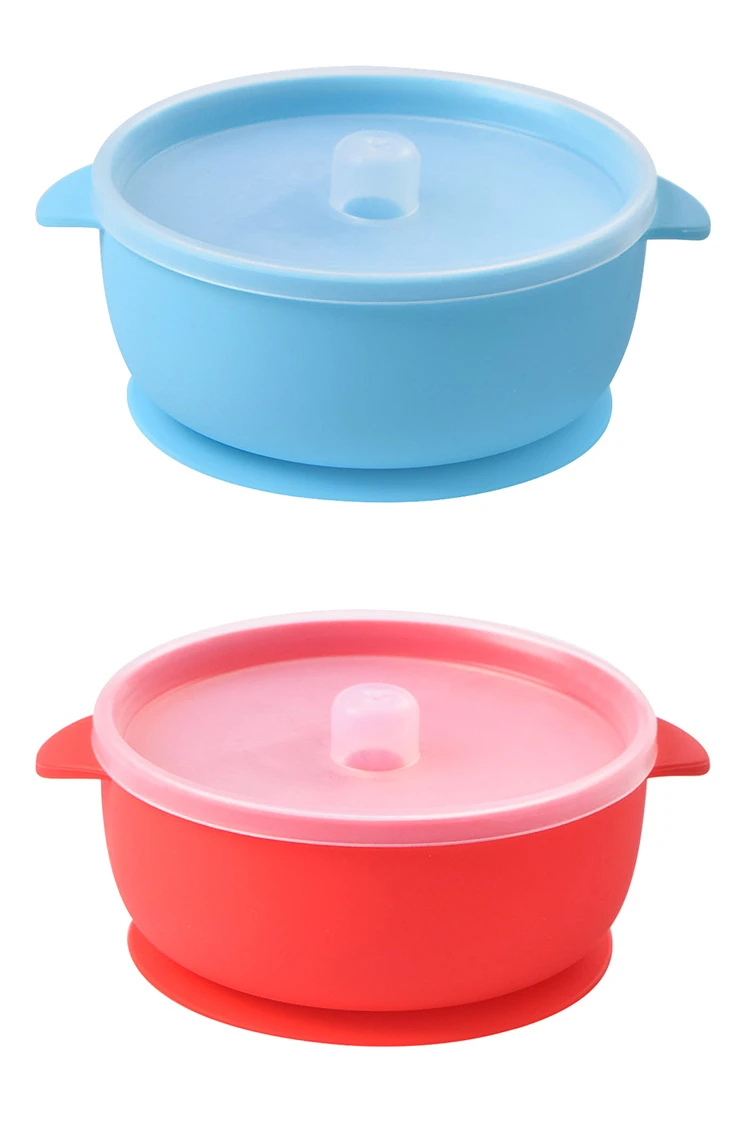Eco-Friendly Food Grade Suction Silicone Baby Bowl No Spill Baby Feeding Silicone Bowl