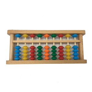 Educational student homeschool math toy 9 rop counting rack wooden beads abacus diy toys diy items for kids