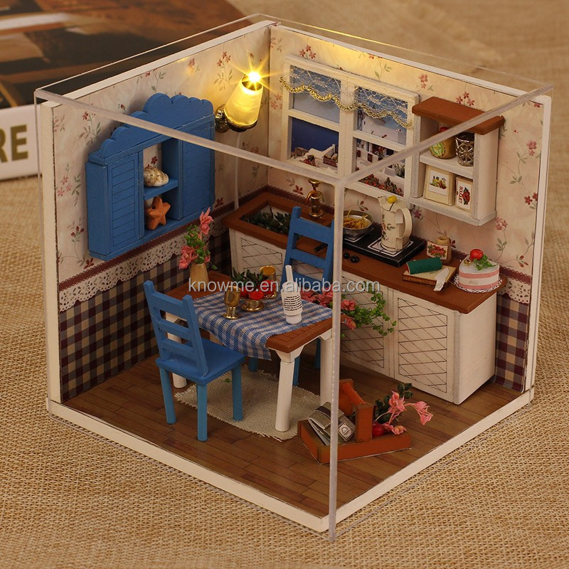 Buy Educational Toys For Kids Diy Doll House Wooden Furniture Dolls ...
