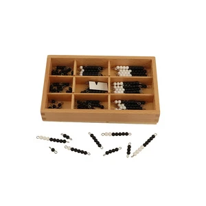 Educational wooden toys Black and White Beads Bars montessori  mathematics material for  kids