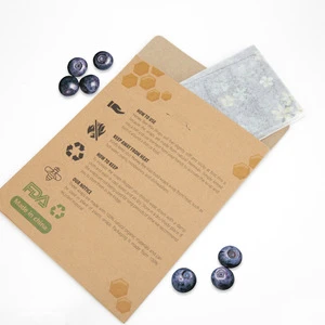 Environmental protection Zero waste fda beeswax food storage wrap organic reusable wrap