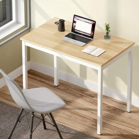 ERK-D04-EW-V1High Quality Easy Assembly Wooden Textured Table Top Office Furniture Office Desk Computer Desk