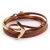 Import European hot sale Miansai navy style boat anchor adjustable leather bracelet from China