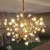 Import European Style Copper Light Flower Shape Glass 24K Golden Luxury LED chandelier Pendant Lighting from China