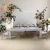 Import Event rectangle white mdf metal base dining wedding table with chair from China