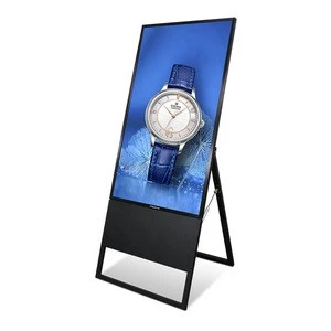 Exhibition Store Door Front Poster Showcase Portable Mobile LCD Display Advertising Screen For Retail