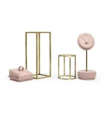 Exquisite high quality necklace ring earring rack Blue metal ornament display rack window jewelry display