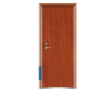 exterior safety front entrance wood grain fire steel resistant doors for building project