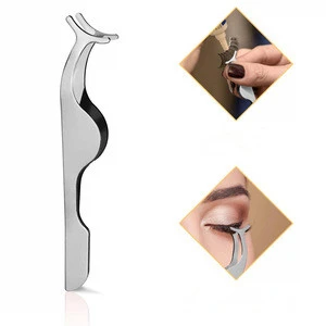 Eyelashes Clip Stainless Steel Extension Applicator Tool Clip Tweezers