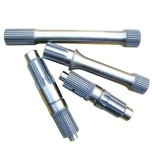 Factory custom precise machining steel alloy gear spline shaft