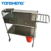 Factory Direct Sale Multi Functional 2 Tier Stainless Steel Hospital Trolley