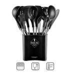 Factory Direct Sales Black Cooking Utensils Set 13Pcs Stainless Steel Handle Silicone Kitchenware Sets
