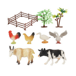 Factory directly supply environmentally-friendly farm toy play set with tree
