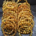 factory outlet natural Baltic amber High grade yellow and white amber bracelet The amber flowers are crystal clear