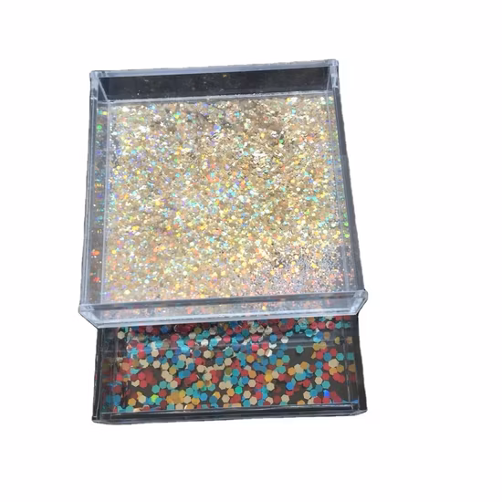Factory Perspex Box Acrylic Display Case Acrylic Display Stand Box Toy with Shiny Powder