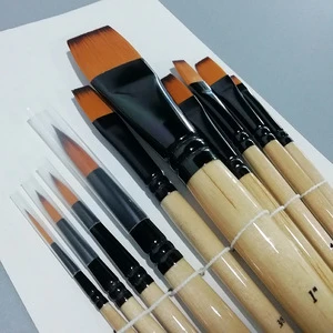 Factory price wooden handle watercolor artist paint brushes