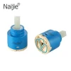 Factory supply 35mm low torque reverse faucet ceramic disc cartridge with  plastic lever for bathroom accessories