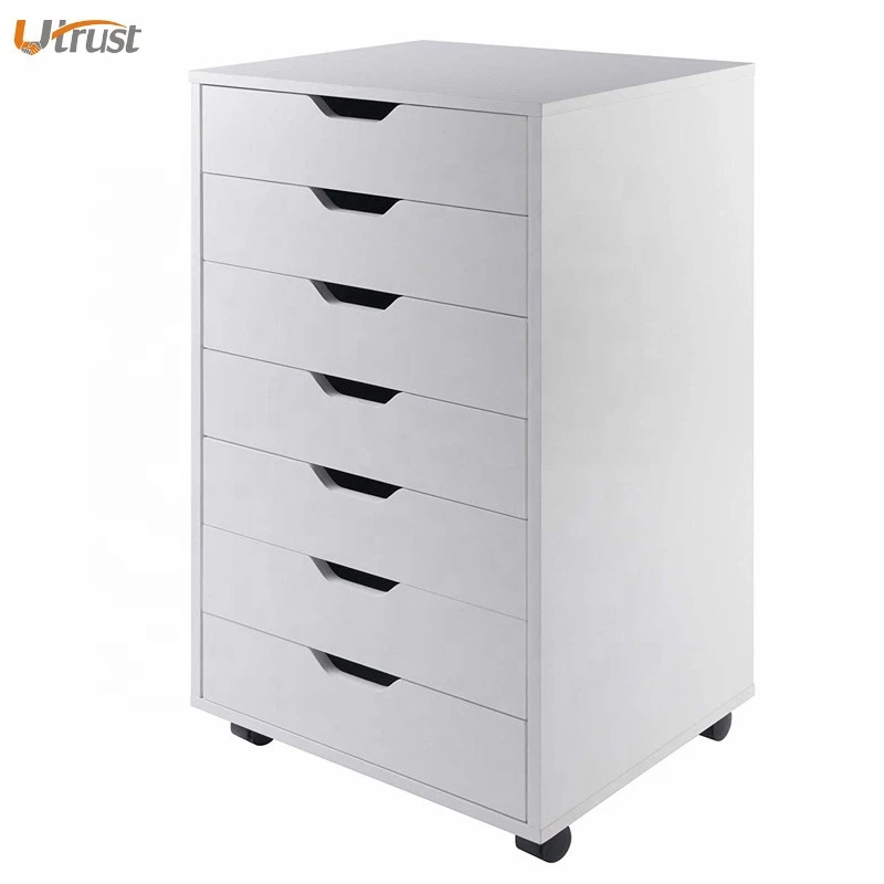 Factory supply attractive price 7 drawer mechanic tool bone wheeled  lstackable chest trolley pit box of 7 drawers with wheels