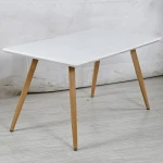 Factory supply rectangular 1400*800*760mm home modern dining table