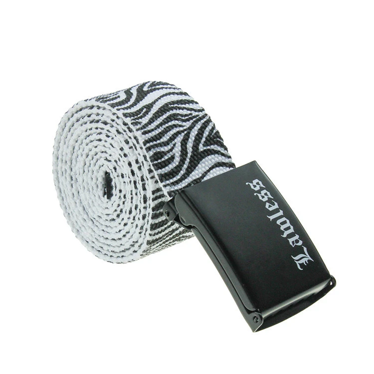 factory wholesale branded elastic canvas fabric belt strap