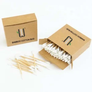 Factory Wholesale Eco-Friendly Double Round Head Bamboo Cotton Buds Swabs