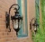 Import Factory Wholesale European Waterproof Black Metal Glass Outdoor Led Wall Lamp American Vintage Villa Antique Garden Wall Lights from China