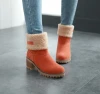 Fall and winter shoes mid-tube thick with fur warm snow boots