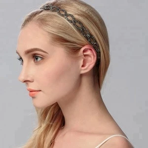 Fashion Elastic String Crystal Headband for bride bridesmaid Rhinestones Headbands Wedding Hair Accessories