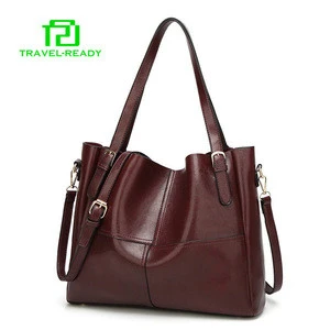 fashion PU leather tote shoulder bags women handbags ladies