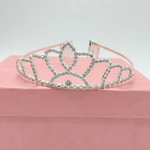 Fashion Rhinestone Headband Custom Beauty Pageant Crowns Tiaras With Comb
