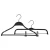 Import Fashion style ABS black plastic set skirts pants clothes hangers with metal hooks from China