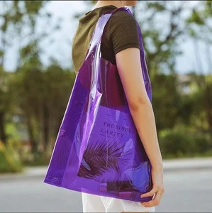 Fashion Transparent Shopping Bag Tote Bag Shoulder Clear PVC Handbag
