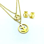 Fashion wholesale stainless steel Boat anchor two-piece set for women or men
