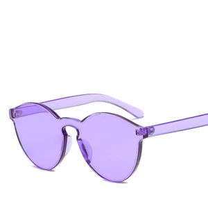 Fashion Women Flat Sunglasses Luxury Brand Designer Sun glasses Integrated Eyewear Candy Color UV400 de sol feminino