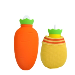 FDA Food Grade Eco-friendly Cute Silicone Hot Water Bottle With Cover