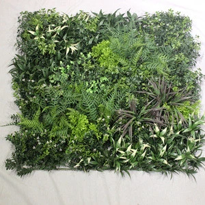 Flame Retardant Greenery Wall Panel Lavender Plastic Mats Wall Landscaping Artificial Boxwood Grass Panels