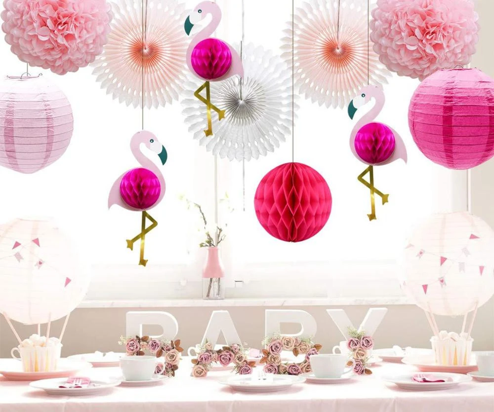 Flamingo wholesale wedding babay birthday party supplies  paper decoration  party set