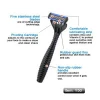 flexible pivoting soft handle five blade nice shaving disposable razor